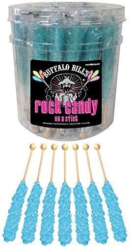 Blue Rock Candy, Candy On A Stick, Rock Candy Sticks, Blue Cotton Candy, Candy Crystals, Nostalgic Candy, Blue Rock, Classic Candy, Junk Food Snacks