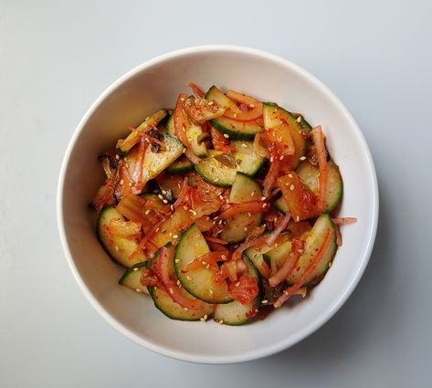 Kimchi Cucumber Salad - Flavorful Eats Fresh Kimchi, Authentic Korean Food, Spicy Pickle, Cucumber Kimchi, Spicy Pickles, Fermented Cabbage, Smoked Pulled Pork, Delicious Appetizer Recipes, Cucumber Recipes Salad