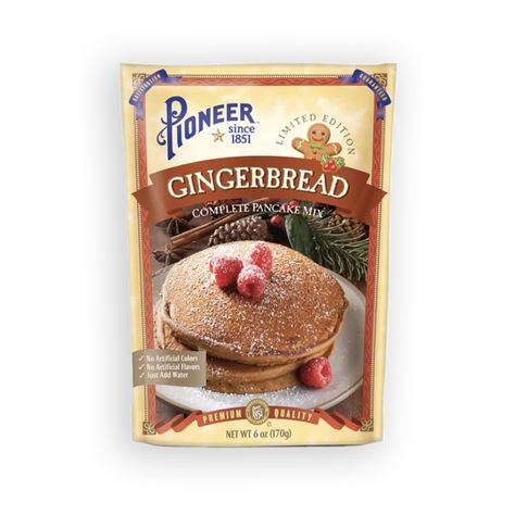 Gingerbread Coffee Cake Muffins | Pioneer Gingerbread Cake Roll, Gingerbread Pancake Mix, Gingerbread Coffee Cake, Ginger Bread Loaf, Gingerbread Coffee, Gingerbread Recipes, Pancake Mix Recipe, Gingerbread Pancakes, Coffee Cake Muffins