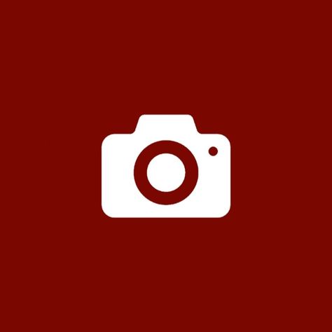 Red Icons Camera, Cute App Icons Aesthetic Red, Christmas Camera Icon, Red Camera Aesthetic, Red And Green App Icons, Red Ios Icons, Red Aesthetic Icons For Apps, Red Camera Icon, Red Instagram Icon