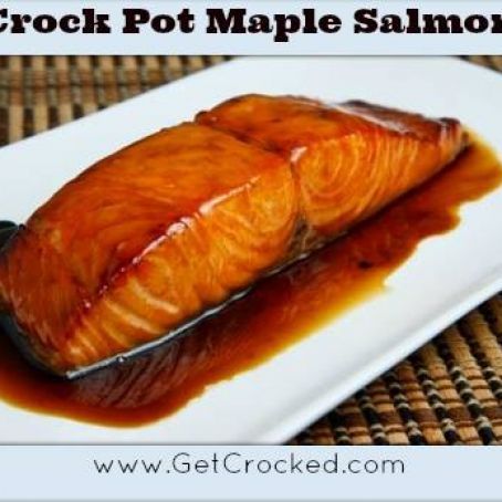 Crock Pot Salmon Recipes, Crock Pot Salmon, Maple Salmon Recipes, Crockpot Salmon, Slow Cooker Salmon, Maple Salmon, Maple Glazed Salmon, Paleo Crockpot, Salmon Recipe