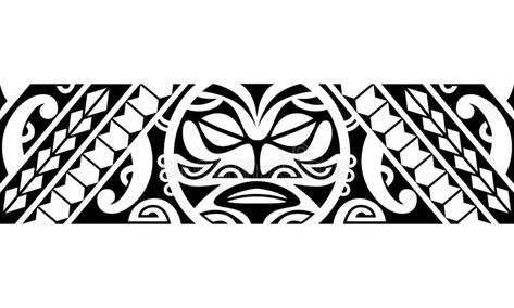 Maori polynesian tattoo bracelet. Tribal sleeve seamless pattern vector. Samoan border tattoo design fore arm or foot. Armband tattoo tribal. band fabric royalty free illustration Maori Tattoo Patterns, Border Tattoo, Polynesian Tattoo Sleeve, Tato Maori, Tiki Tattoo, Tattoos Arm, Lion Head Tattoos, Band Tattoo Designs, Egypt Tattoo