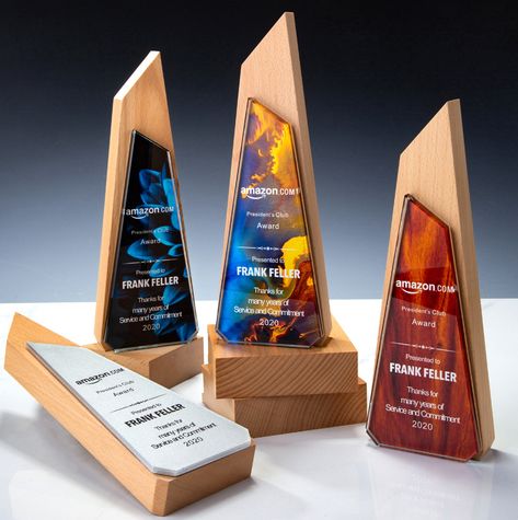 Emboss Printing, Award Trophy, Trade Show Giveaways, Award Plaque, Advertising Gifts, Trophy Design, Awards Trophy, Buy Wood, Glass Boxes