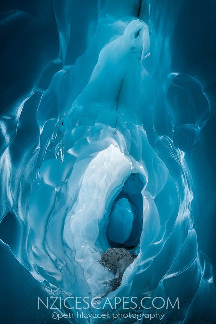 Amazing textures and shapes of blue ice tunnel, cave on Franz Josef Glacier, Westland National Park, West Coast, World Heritage Area, South ... Ice Tunnel, Ice Drawing, Franz Josef Glacier, Ice Texture, Ice Caves, Ice Cave, Blue Ice, Winter Pictures, Environment Concept Art