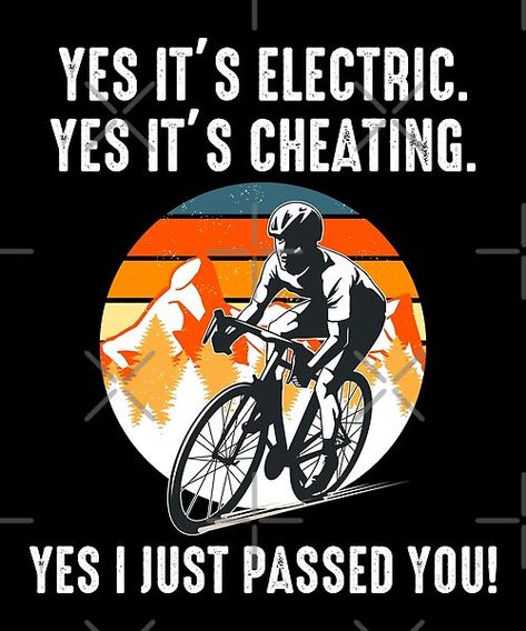 Cycling Stickers, Bike Humor, Electric Bike Bicycles, Bicycle Mountain, Cycling Design, Cricut Craft, Electric Bicycle, E Bike, Bicycle Bike