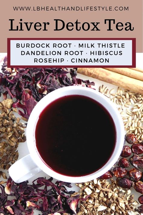 Liver Tea, Liver Detox Tea, Milk Thistle Tea, Detox Tea Recipe, Kidney Detox, Healing Tea, Herbal Teas Recipes, Burdock Root, Dandelion Root