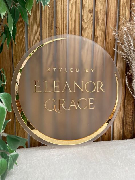 Beauty By Logo, Acrylic Signs For Business, Vinyl On Acrylic, Shop Board Design, Business Logo Sign, G Logo Design, Etsy Logo, Small Business Signs, Sign Board Design