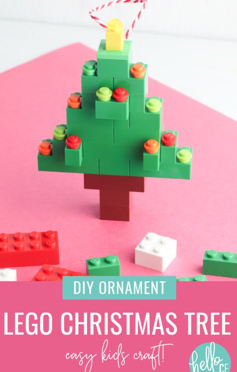 Lego Christmas Gifts, Christmas Countdown Crafts, Lego Christmas Ornaments, Lego Ornaments, Lego Diy Crafts, Lego Christmas Tree, Christmas Tree Ornament Crafts, Diy Lego, Lego Christmas