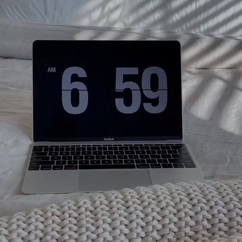 Self Routine | Aesthetic (@selfroutinecom) • Instagram photos and videos 6 Am Aesthetic, Self Routine, Am Aesthetic, Aesthetic Clock, Routine Aesthetic, Flip Clock, Macbook, Clock, Instagram Photos