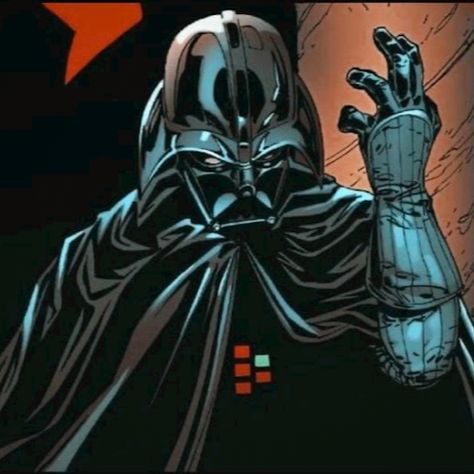 Darth Vader Comic Pfp, Darth Vader Pfps, Anakin Skywalker Comic Pfp, Darth Vader Comic Art, Anakin Comic Icons, Darth Vader Profile Picture, Vader Comic Art, Star Wars Comic Icons, Anakin Comic