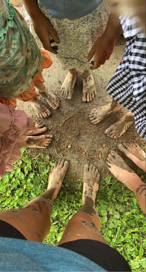 fun with cousins. muddy. after rain. family camping. playing. Playing Outside Aesthetic, Muddy People, Muddy Aesthetic, Kids Playing Outside Aesthetic, Young And Free Aesthetic, Kids Playing Aesthetic, Zoning Out, Fun With Cousins, Wild Child Aesthetic