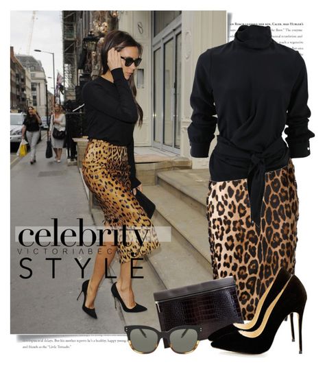 "Victoria Beckham - Celebrity Style" by sella103 ❤ liked on Polyvore featuring Victoria Beckham and Altuzarra Fashionable Business Attire, Fashion 40s, Animal Print Cardigan, Victoria Beckham Style, Stylish Eve, Dream Closets, Animal Print Shoes, Hijab Chic, Print Shoes