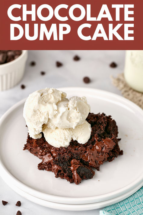 Chocolate Dump Cake - Just Dump 5-ingredients in a Pan and Bake 
"Indulge in this rich and fudgy Chocolate Dump Cake! Simply toss 5 ingredients into a pan, bake, and enjoy the easiest dessert ever. 🍫✨ #ChocolateLovers #DumpCake #EasyDessert" Brownie Dump Cake Recipes, Dump Cakes Recipes Easy, Chocolate Dump, Chocolate Dump Cake, Favorite Dinner Recipes, Easiest Dessert, Toffee Chips, Dump Cake Recipe, Cake Recipe Easy