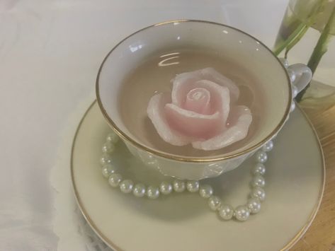 Coquette Tea Cup, Rose Tea Aesthetic, Coquette Roses, Aesthetic Angelcore, Junk Kouture, Wallpapers Rosa, Coquette Lana Del Rey, Filler Pics, Rose Tea Cup