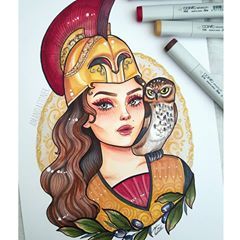 This commission was one of the most fun I've gotten to do! It means alot to me when I am given so much creative freedom on some pieces. This is my version of Greek goddess Athena #athena #greekgoddess #greekgod #mythical #classics #owl #copic #copicmarker #choosecopic #whycopic #illustration #drawing #art #helmet #copicambassador Greek Goddess Athena, Athena Greek Goddess, Athena Tattoo, Greek God Tattoo, Greek Goddess Art, Greek Pantheon, Goddess Athena, Greek Mythology Gods, Gcse Art Sketchbook