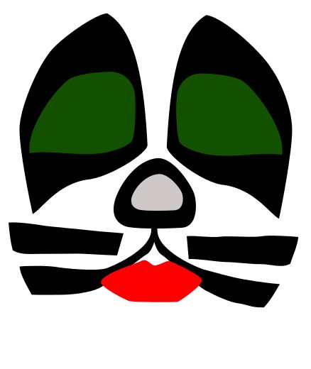 File:KISS cat face.svg Kiss Band Makeup, Cat Face Svg, Makeup Template, Banda Kiss, Kiss Artwork, Kiss Party, Kiss Costume, Lips Painting, Makeup Stencils