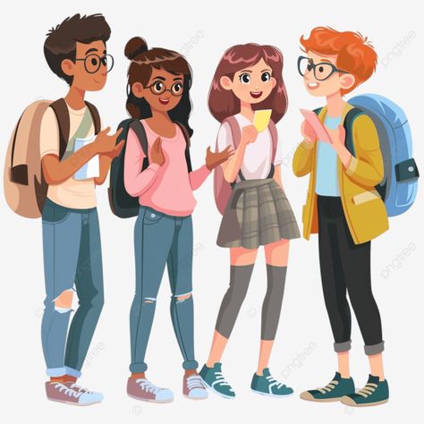 a group of students talking cartoon person child student png Students Png, Human Animation, Map Elements, Animation Schools, Student Cartoon, Transparent Image, Png Transparent, Girly Photography, A Group