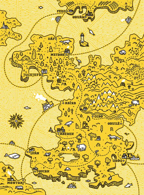 Treasure Map Illustration, Maps Illustration Design, Fantasy Cartography, Maps Design, Minimal Magazine, Cartography Map, Backpack Collection, Illustrated Maps, Map Projects