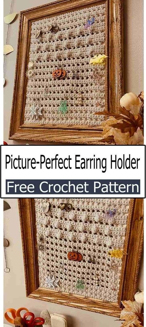 Crochet Earring Holder Crochet Earring Holder Pattern Free, Crochet Jewelry Holder Pattern, Crochet Earring Holder Pattern, Crochet Jewelry Holder Free Pattern, Earring Holder Crochet, Crochet Earring Holder, Crochet Jewelry Holder, Fox Hat Pattern, Crochet Laptop Case