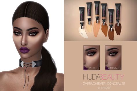 Blasiansimmer — frostsims4:   Huda Beauty Overachiever Concealer  ... Ts4 Makeup, Sims 4 Mac, Sims 4 Cc Patreon, Corrector Makeup, Huda Beauty Rose Gold, Cc Patreon, Sims 4 Cc Eyes, Sims 4 Black Hair, Makeup Cc