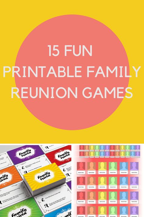 15 Printable Family Reunion Games For Large Groups - Fun Party Pop Family Reunion Jeopardy, Games For Big Groups, Games For Large Groups, Luau Party Games, Family Reunion Activities, Funny Games For Groups, Large Group Games, Picnic Games, Reunion Games