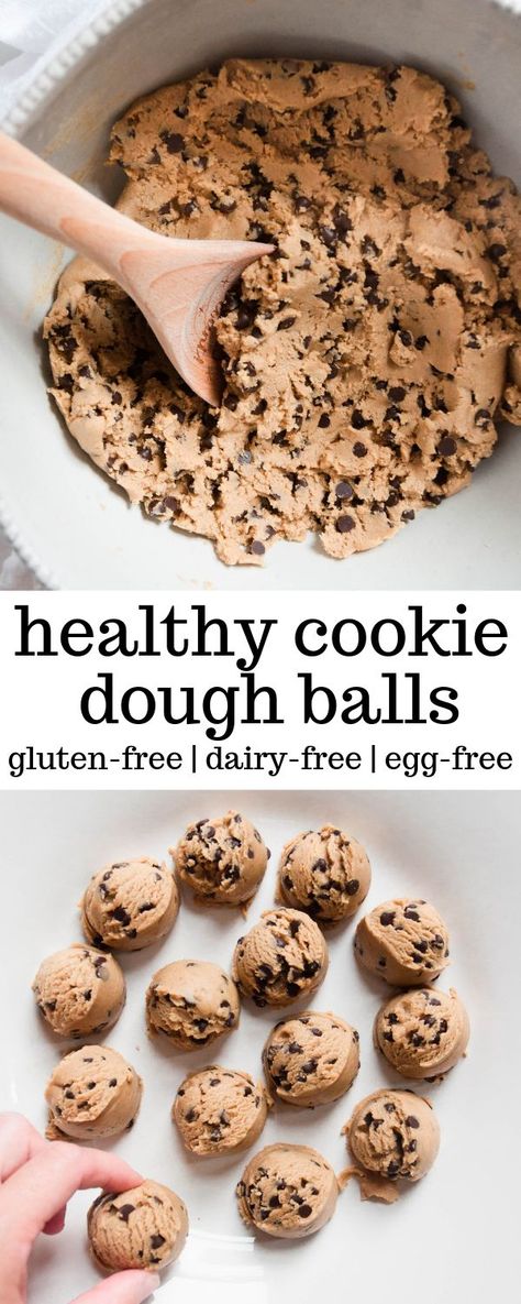 Cookie Dough Vegan, Motivasi Diet, Healthy Cookie Dough, Healthy Cookie, Healthy Sweet Snacks, Cookie Dough Balls, Oreo Dessert, Snacks Saludables, Läcker Mat