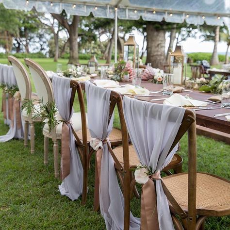 Beautiful cross back chairs and a touch of textured draping bring this #bridalpartytable to life! Photo by @kaua_wedding_photography… Chairs For Wedding, Bridal Party Tables, Crossback Chairs, Beautiful Cross, Event Planning Design, Wedding Chairs, Life Photo, Tablescapes, Event Planning