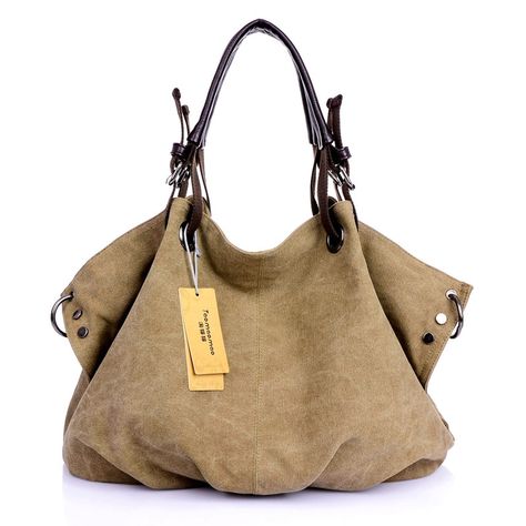 Women Canvas Messenger Bags Female Crossbody Bags Solid Shoulder Bag Fashion Casual Designer Female Handbag Large Capacity Tote Tas Bahu, Canvas Purse, Canvas Messenger Bag, Handbags Casual, How To Make Handbags, Canvas Handbags, Canvas Shoulder Bag, Hobo Handbags, Messenger Bags