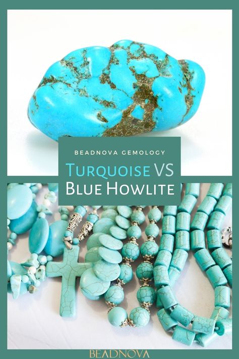 Turquoise Howlite Meaning, Blue Howlite Meaning, Blue Howlite Crystal Meaning, Howlite Meaning, Crystal Magick, How To Make Crystals, Blue Howlite, Crystal Guide, Jewelry Making Kits