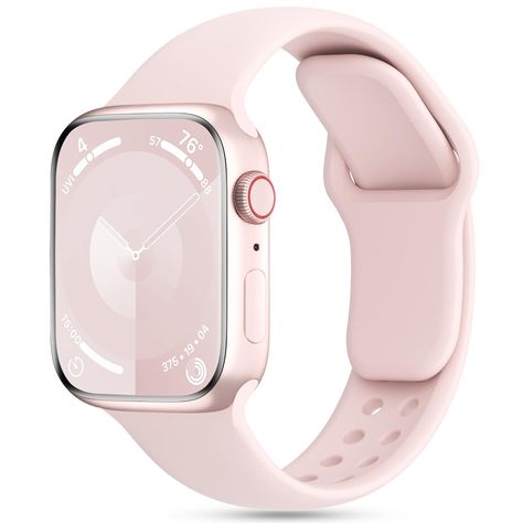 PRICES MAY VARY. Suitable All Models: DYKEISS Patent Designed silicone sport apple watch band compatible with iWatch bands 38mm 40mm 42mm 44mm 41mm 45mm 49mm, apple watch series 9, ultra 2, ultra, series 8, series 7, series se(2nd Gen), series 6, series 5, series 4, series 3, series 2, series 1. Please choose the correct apple watch model and size for yourself. Soft Silicone Material: These apple watch bands for women men is made of durable and soft silicone material, with waterproof, lightweigh Apple Watch Bands Aesthetic, Apple Watch Bands Pink, Modern Pink Apple Watch Band Gift, Light Pink Apple Watch Band, Pink Bracelet Strap Apple Watch Band, Apple Watch Silicone Band, Apple Watch Wristbands, School List, Ultra Series