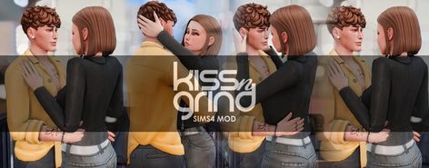 SIMS4 MOD | Kiss-n-Grind 1.6 Waved Kiss | Patreon Sims 4 Items, Sims4 Mod, Sims 4 Hair Male, Sims 4 Historical, Cc Shopping, New Mods, Sims4 Clothes, Dance Club, Sims 4 Cc Mods