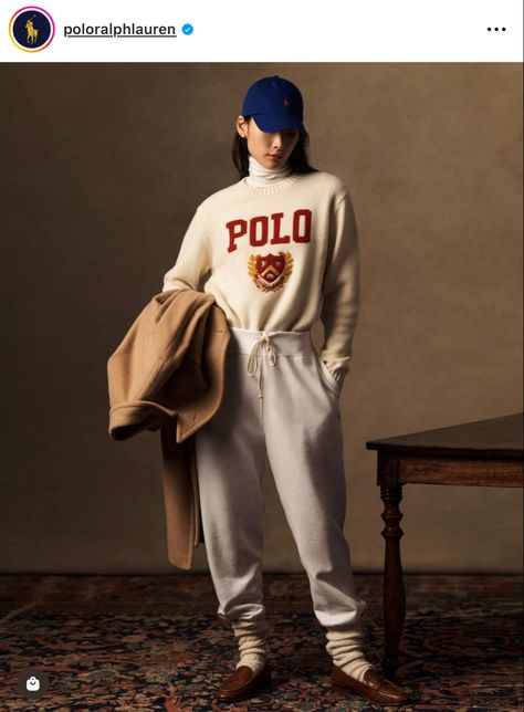 Ralph Lauren 2023, Ralph Lauren Editorial, Polo Ralph Lauren Women Outfits, Ralf Loren, Ralph Lauren Clothes, Ralph Lauren Aesthetic, Unisex Looks, Polo Outfit, Rugby Fashion