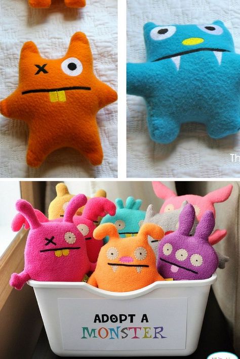 Felt Figures Diy, Handmade Toys Diy, Monster Stuffies, Diy Plushies, Adopt A Monster, Kids Toys Diy, Felt Toys Diy, Felt Plushie, Felt Plush