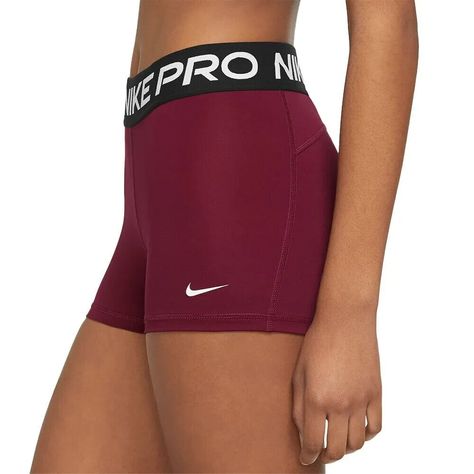 Nike Pros Outfit, Nike Pro Outfit, Red Nike Pros, Nike Women Outfits, Maroon Nike, Maroon Shorts, Volleyball Shorts, Cute Nike Outfits, Nike Pro Shorts