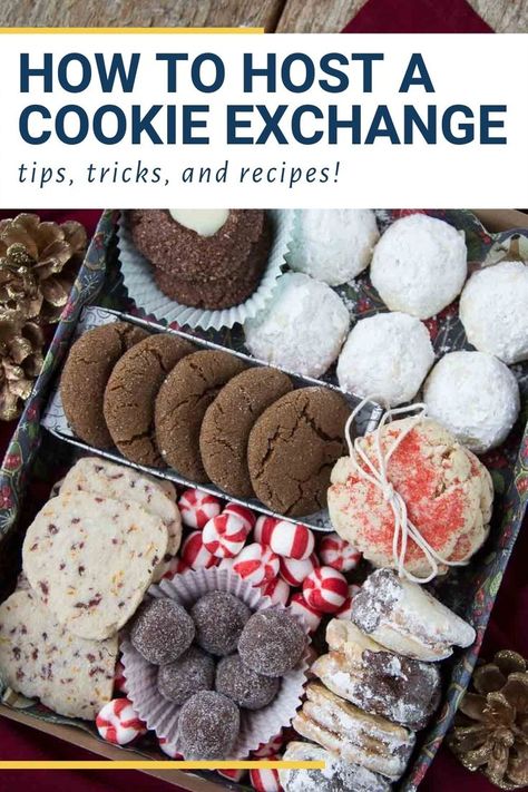 Work Cookie Exchange, How To Have A Cookie Exchange Party, How To Do A Cookie Exchange Party, Hosting A Cookie Exchange Party, Host A Cookie Exchange Party, Easy Cookies For Christmas Exchange, Office Cookie Exchange, Cookie Exchange Favors, Cookies For A Cookie Exchange