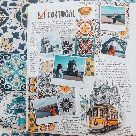 [Promotion] Scrapbooking Idea : Portugal : #Travel #Tourism #Vacation #Wanderlust #Adventure #Travels #travelscrapbookpages Voyage Sketchbook, Scrapbooking Idea, Travel Journal Pages, Travel Scrapbook Pages, Travel Journal Scrapbook, Holiday Scrapbook, Travel Art Journal, Album Journal, Diy Travel Journal