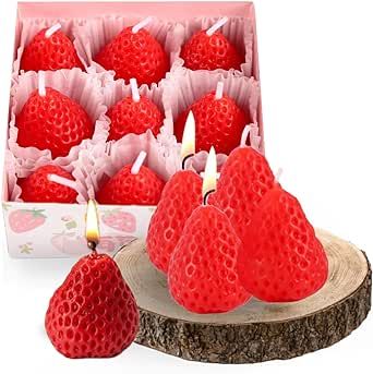 Strawberry Candle, Candle Wax Molds, Diy Scent, Vanilla Candle, Birthday Cake With Candles, Candle Maker, Pink Candles, Candle Cake, Small Candles