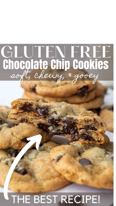 gluten free chocolate chip cookies Gluten Free Chocolate Chip Cookies Oat Flour, Chocolate Chip Cookies With Gluten Free Flour, Gooey Gluten Free Chocolate Chip Cookies, Gluten Free Cookie Pizza, Gluten Free Chewy Cookies, Gluten Free Chewy Chocolate Chip Cookies, Gluten Free Cookie Dough Recipe, Gluten Free Chocolate Chip Cookies Almond Flour, Gluten Free Butter Cookies Easy Recipes