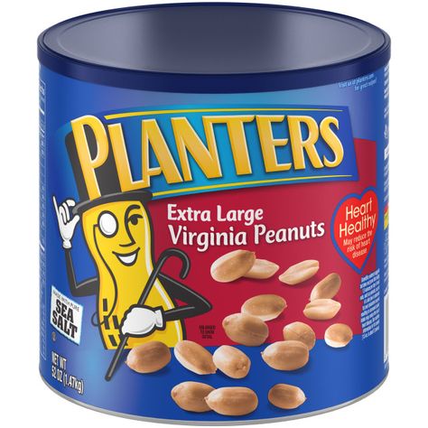 Peanuts | Planters Heart Healthy Snacks, Planters Peanuts, Salted Peanuts, Honey Roasted Peanuts, Roasted Nuts, Honey Roasted, Salty Snacks, Nutritious Snacks, Mixed Nuts