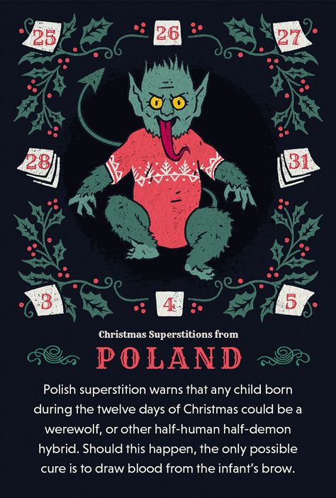 Pagan Christmas Traditions, Christmas Folklore, Yule Art, Polish Christmas Traditions, Serbian Christmas, Weird And Creepy, Yule Traditions, Weird Christmas, Merry Creepmas