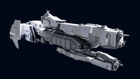 Halo Infinite Panama Frigate, Daniel Phillips on ArtStation at https://www.artstation.com/artwork/xYY9XW Spaceship Drawing, Halo Ships, Sci Fi Ship, Halo Armor, Halo Infinite, Space Ships Concept, Space Engineers, Sci Fi Spaceships, Space Ship Concept Art