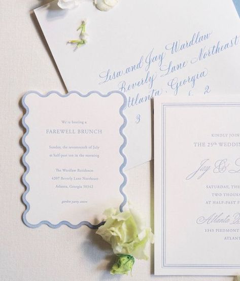 Scalloped Edge Invitation, Scalloped Wedding Invitations, Scalloped Invitations, Scallop Invitation, Simple Invites, Kiawah Wedding, Montauk Wedding, Blue White Weddings, Wedding Instagram