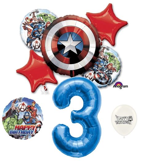 Birthday Marvel, Captain America Birthday, Balloons Bouquet, Theodore James, Superhero Birthday Cake, Avengers Captain America, Superhero Theme Party, America Birthday, Avengers Party