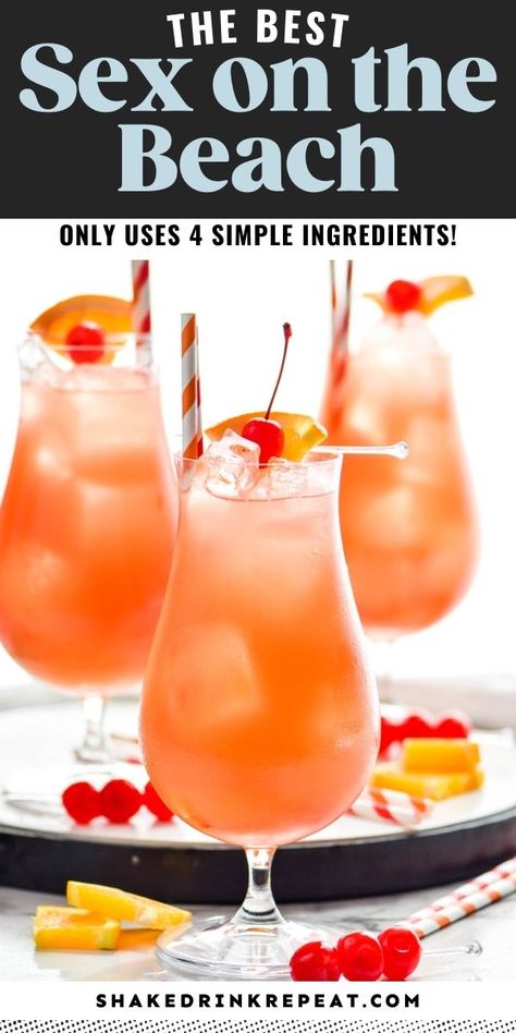 Beach Alcoholic Drinks, Beach Drinks Alcohol, Tropical Cocktail Recipes, Shake Drink, Fruity Mixed Drinks, Tropical Drink Recipes, Hawaiian Drinks, Fruity Alcohol Drinks, Summer Drinks Alcohol