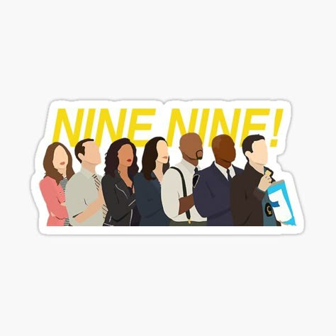 our favorite brooklyn detective squad • Millions of unique designs by independent artists. Find your thing. B99 Stickers, Brooklyn Nine Nine Funny, Bedroom Stickers, Tema Disney, Andy Samberg, Bubble Stickers, Computer Sticker, Stickers Cool, Brooklyn 99