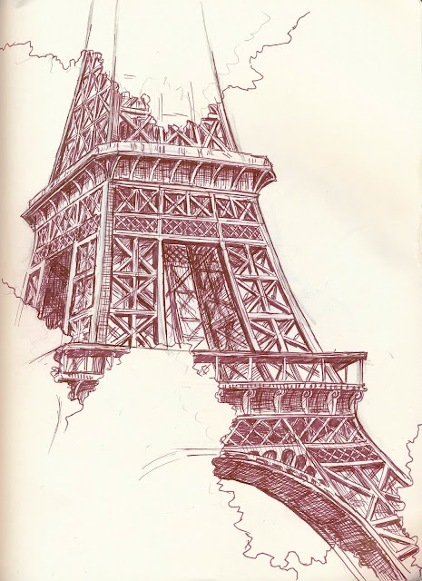 Sketches from a Europe trip Italy Sketches, Eiffel Tower Drawing, Torre Eiffel Paris, Sketch Inspiration, Sketchbook Inspiration, Urban Sketching, The Eiffel Tower, Illustration Sketches, Architecture Sketch