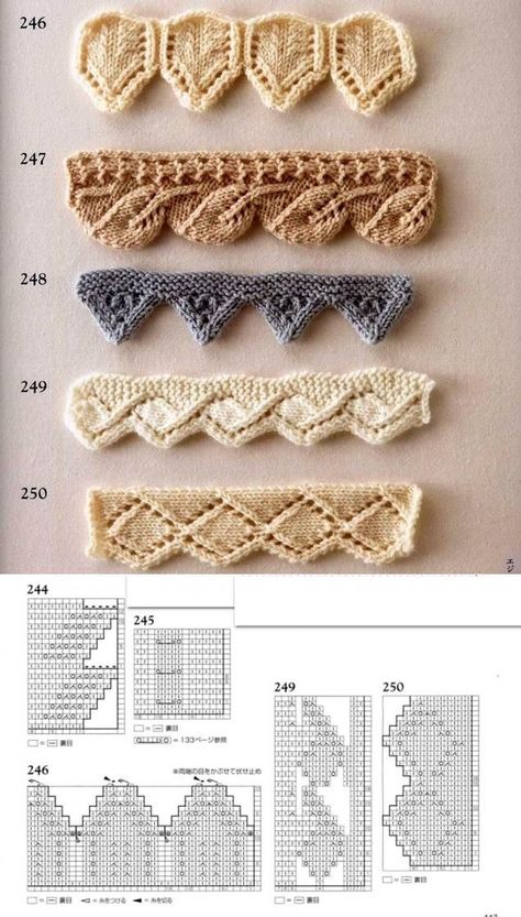 Knitting Motifs, Japanese Knitting, شال كروشيه, Blanket Ideas, Lace Knitting Patterns, Pola Sulam, 자수 디자인, Knit Stitch Patterns, Knitting Charts