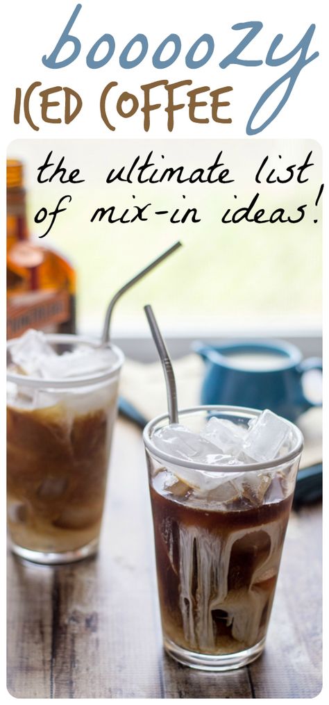 Ideas for boozy iced coffee concoctions, whether the weather is hot, cold, or somewhere in between! Boozy Iced Coffee, Coffee Concoctions, Rumple Minze, Cinnamon Schnapps, Lady Penelope, Peppermint Schnapps, Rum Butter, Cinnamon Whiskey, Caramel Vodka