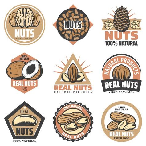 Organic Food Packaging, Fruit Sketch, Nuts Gift, Food Vintage, Organic Nuts, Fruit Logo, Organic Recipes Healthy, Business Slogans, Fruit Packaging