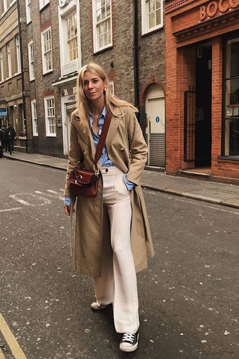 London Spring Fashion, Trent Coat, Trench Coat Outfit, London Outfit, Outfits With Converse, Paris Outfits, Spring Fashion Trends, Coat Outfits, Look Vintage